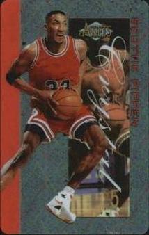1996 Classic Assets - Crystal Phone Cards $5 #6 Scottie Pippen Front