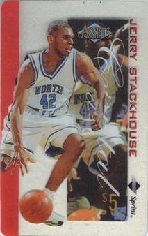 1996 Classic Assets - Crystal Phone Cards $5 #10 Jerry Stackhouse Front