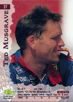 1996 Classic Assets - Hot Prints #27 Ted Musgrave Back