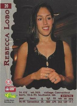 1996 Classic Assets - Hot Prints #20 Rebecca Lobo Back