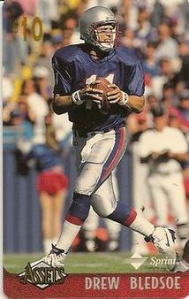 1996 Classic Assets - Phone Cards $10 #2 Drew Bledsoe Front