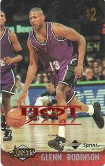 1996 Classic Assets - Phone Cards $2 Hot Prints #22 Glenn Robinson Front