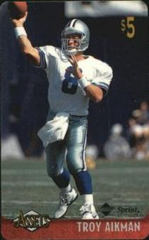 1996 Classic Assets - Phone Cards $5 #1 Troy Aikman Front