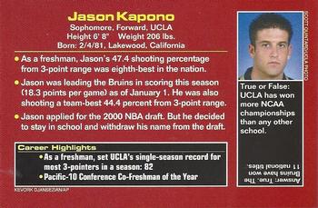 2001 Sports Illustrated for Kids - March Madness Stars #NNO Jason Kapono Back