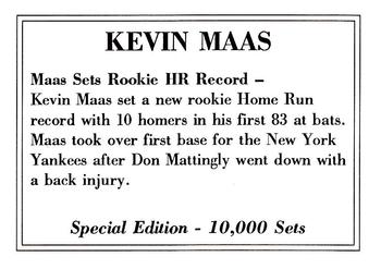 1990 Sports Scoops (unlicensed) #NNO Kevin Maas Back