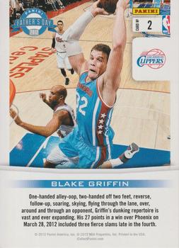 2012 Panini Father's Day #2 Blake Griffin Back
