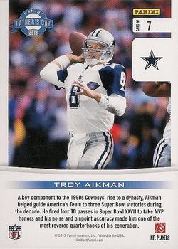 2012 Panini Father's Day - Legends #7 Troy Aikman Back