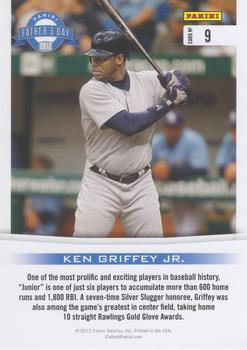 2012 Panini Father's Day - Legends #9 Ken Griffey Jr. Back