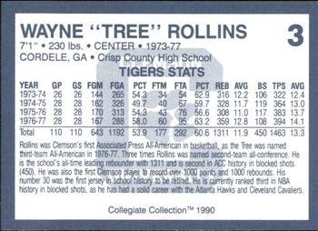 1990 Collegiate Collection Clemson Tigers #3 Tree Rollins Back