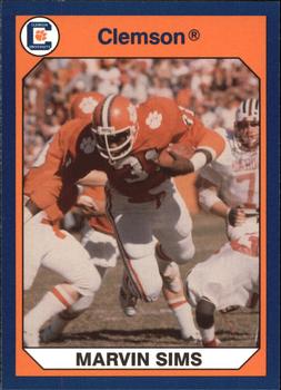 1990 Collegiate Collection Clemson Tigers #28 Marvin Sims Front