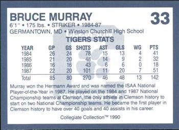 1990 Collegiate Collection Clemson #33 Bruce Murray Back