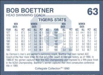 1990 Collegiate Collection Clemson Tigers #63 Bob Boettner Back