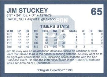 1990 Collegiate Collection Clemson Tigers #65 Jim Stuckey Back