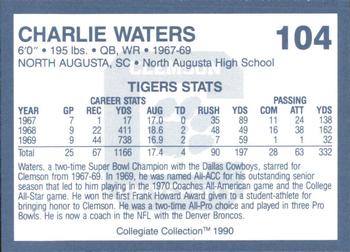 1990 Collegiate Collection Clemson Tigers #104 Charlie Waters Back