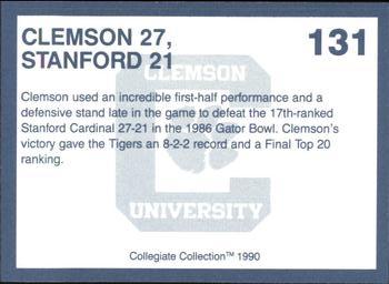 1990 Collegiate Collection Clemson Tigers #131 Clemson VS. Stanford Back
