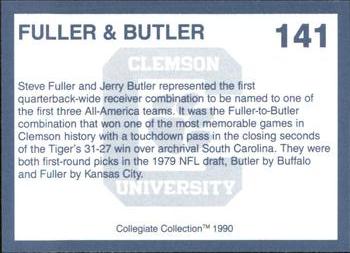 1990 Collegiate Collection Clemson Tigers #141 Steve Fuller / Jerry Butler Back