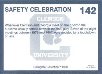 1990 Collegiate Collection Clemson Tigers #142 Safety Celebration Back
