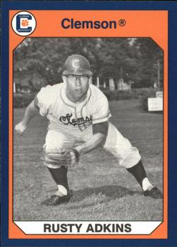 1990 Collegiate Collection Clemson Tigers #156 Rusty Adkins Front