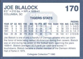 1990 Collegiate Collection Clemson Tigers #170 Joe Blalock Back