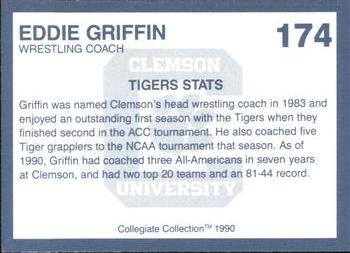 1990 Collegiate Collection Clemson Tigers #174 Eddie Griffin Back