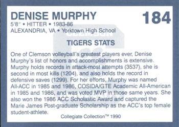 1990 Collegiate Collection Clemson Tigers #184 Denise Murphy Back