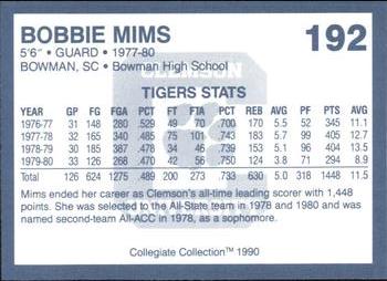 1990 Collegiate Collection Clemson Tigers #192 Bobbie Mims Back