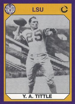 1990 Collegiate Collection LSU Tigers #3 Y.A. Tittle Front