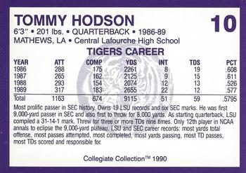 1990 Collegiate Collection LSU Tigers #10 Tommy Hodson Back