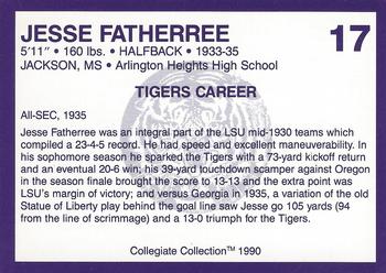 1990 Collegiate Collection LSU Tigers #17 Jesse Fatherree Back
