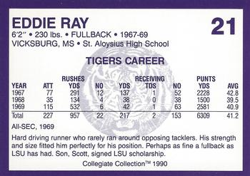 1990 Collegiate Collection LSU Tigers #21 Eddie Ray Back