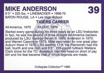 1990 Collegiate Collection LSU Tigers #39 Mike Anderson Back