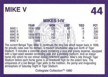 1990 Collegiate Collection LSU Tigers #44 Mike V Back