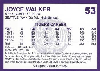 1990 Collegiate Collection LSU Tigers #53 Joyce Walker Back
