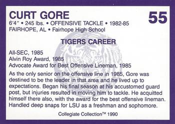 1990 Collegiate Collection LSU Tigers #55 Curt Gore Back