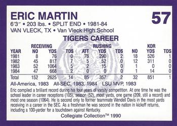 1990 Collegiate Collection LSU Tigers #57 Eric Martin Back