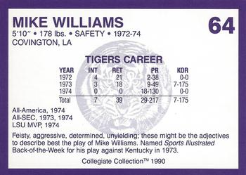 1990 Collegiate Collection LSU Tigers #64 Mike Williams Back