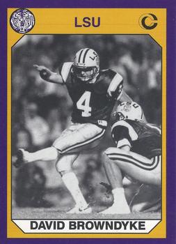 1990 Collegiate Collection LSU Tigers #97 David Browndyke Front