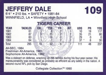1990 Collegiate Collection LSU Tigers #109 Jeffery Dale Back