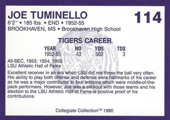 1990 Collegiate Collection LSU Tigers #114 Joe Tuminello Back