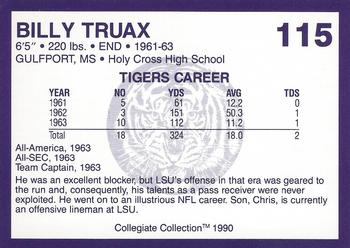 1990 Collegiate Collection LSU Tigers #115 Billy Truax Back