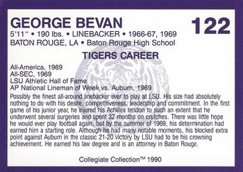 1990 Collegiate Collection LSU Tigers #122 George Bevan Back
