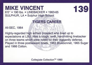 1990 Collegiate Collection LSU Tigers #139 Mike Vincent Back