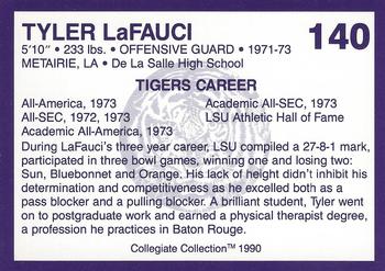 1990 Collegiate Collection LSU Tigers #140 Tyler LaFauci Back