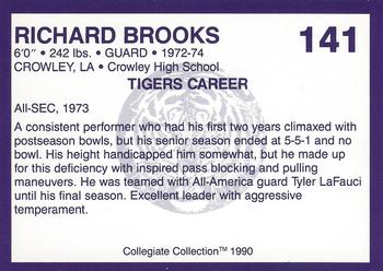 1990 Collegiate Collection LSU Tigers #141 Richard Brooks Back