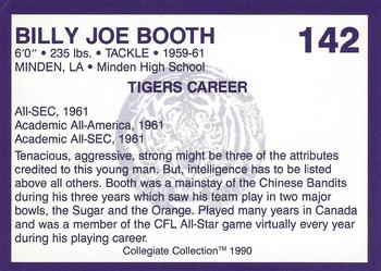 1990 Collegiate Collection LSU Tigers #142 Billy Joe Booth Back