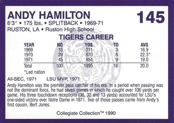 1990 Collegiate Collection LSU Tigers #145 Andy Hamilton Back