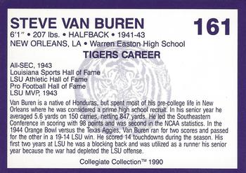 1990 Collegiate Collection LSU Tigers #161 Steve Van Buren Back