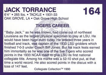 1990 Collegiate Collection LSU Tigers #164 Jack Torrance Back