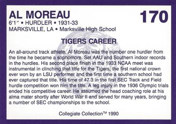 1990 Collegiate Collection LSU Tigers #170 Al Moreau Back