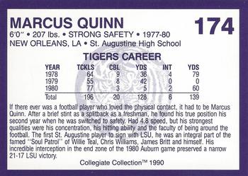 1990 Collegiate Collection LSU Tigers #174 Marcus Quinn Back